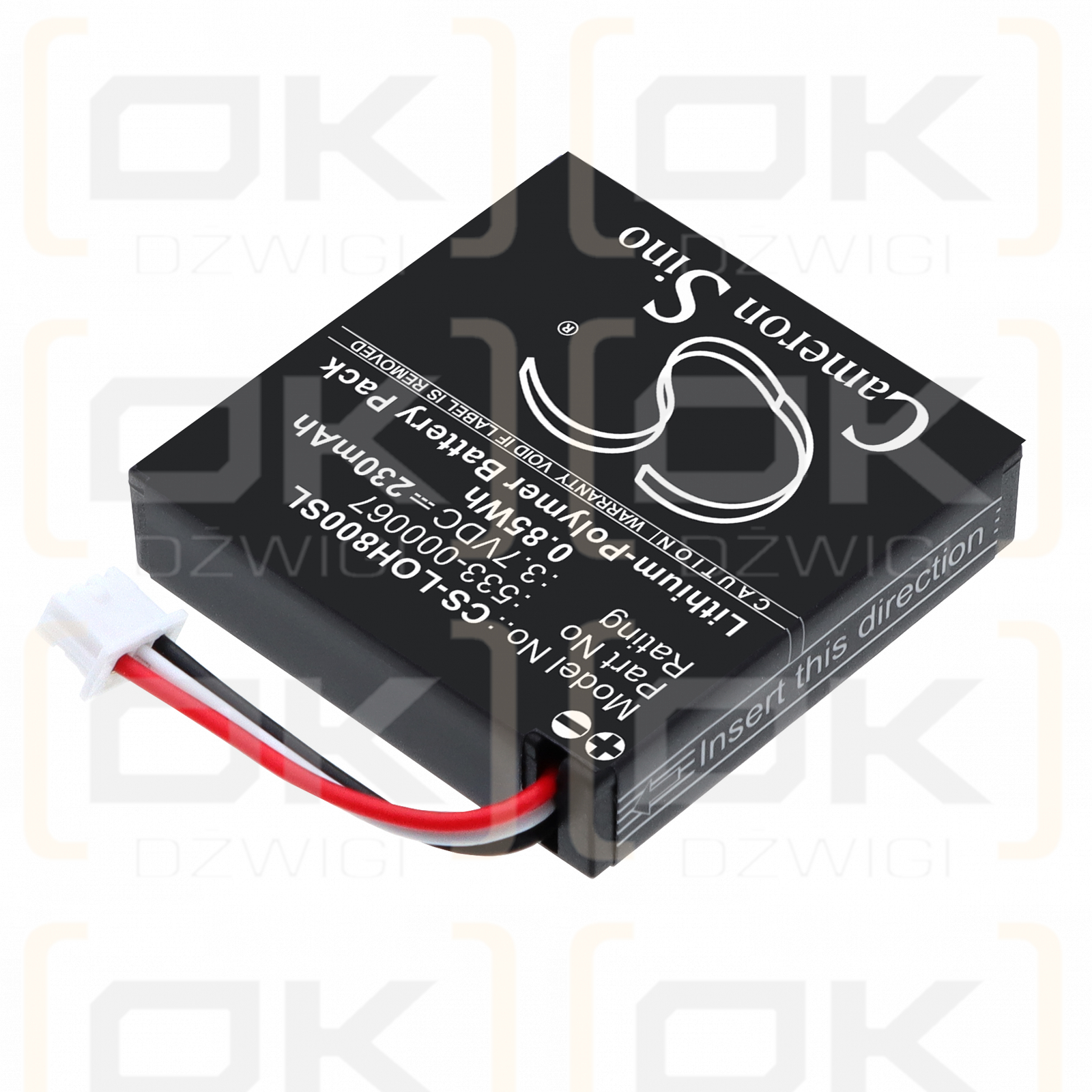 Logitech H800 / 533-000067 Batería de polímero de litio de 230 mAh y 3,7 V (Cameron Sino)