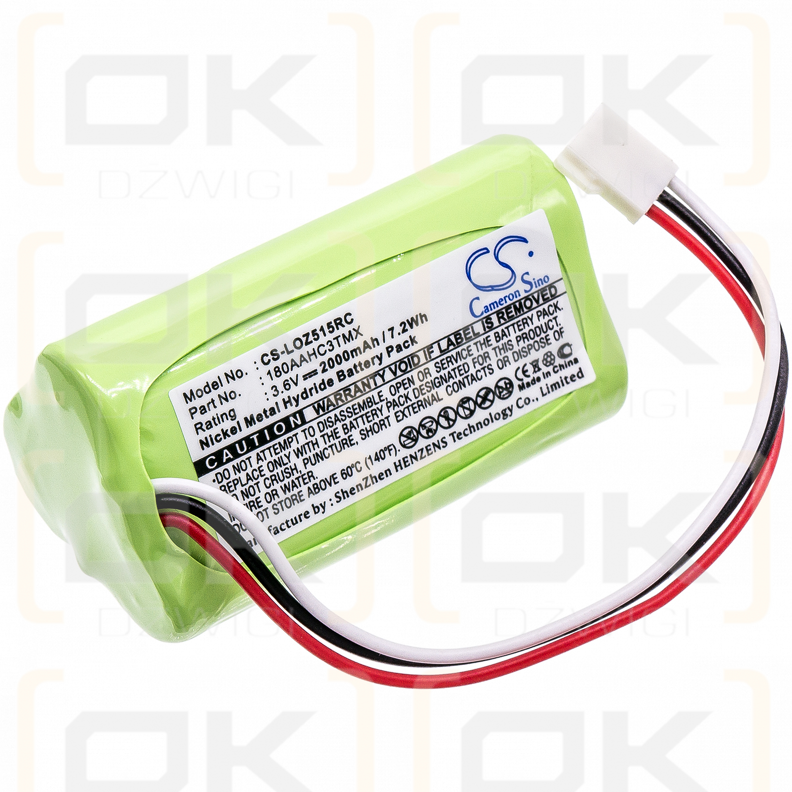 Logitech S715i / 180AAHC3TMX 2000mAh Ni-MH 3.6V (Cameron Sino)