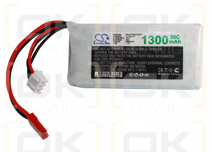 RC CS-LP1302C30RT / CS-LP1302C30RT 1300 mAh Li-Polymer 7,4 V (Cameron Sino)