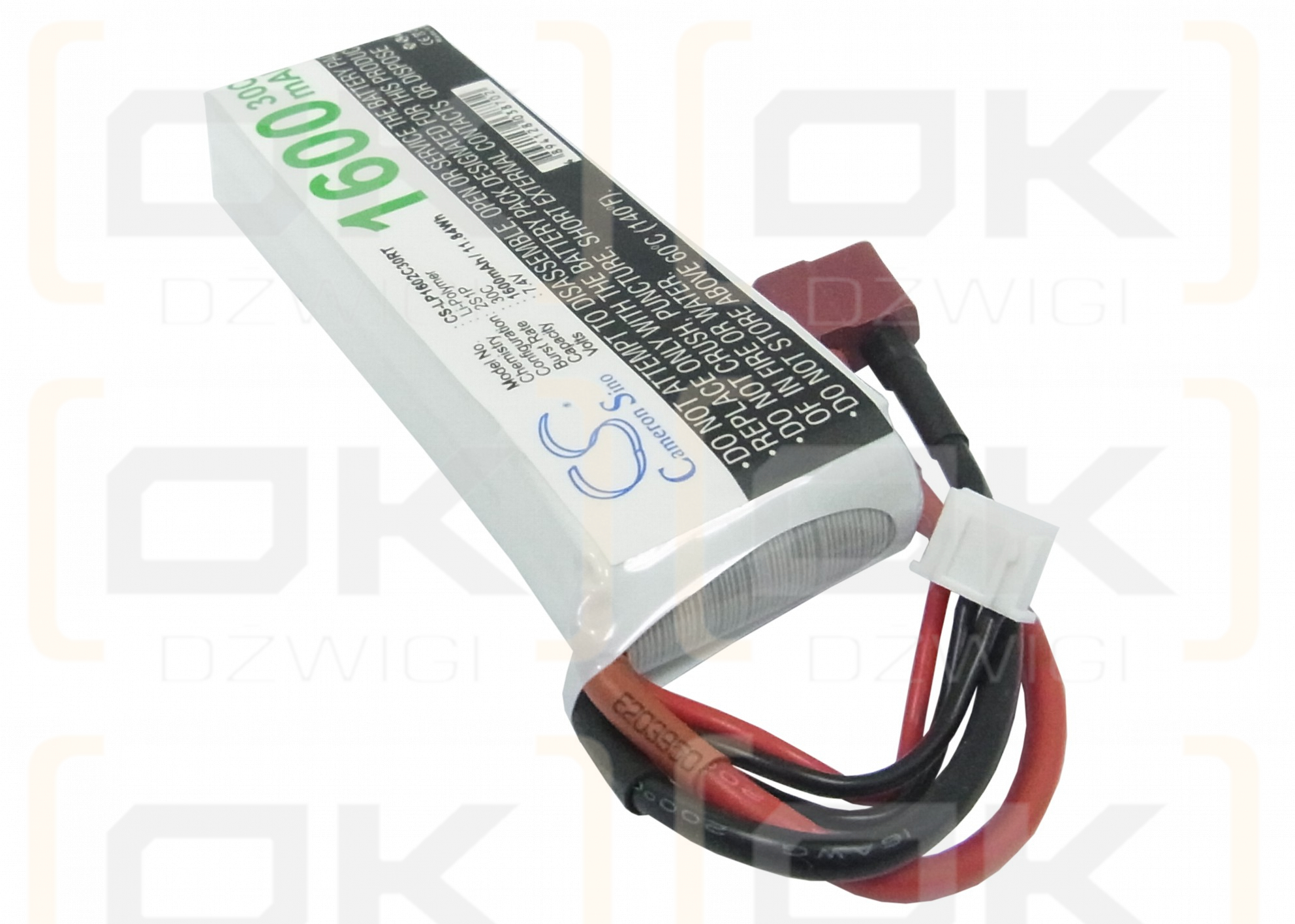 RC CS-LP1602C30RT / CS-LP1602C30RT 1600mAh Li-polímero 7.4V (Cameron Sino)