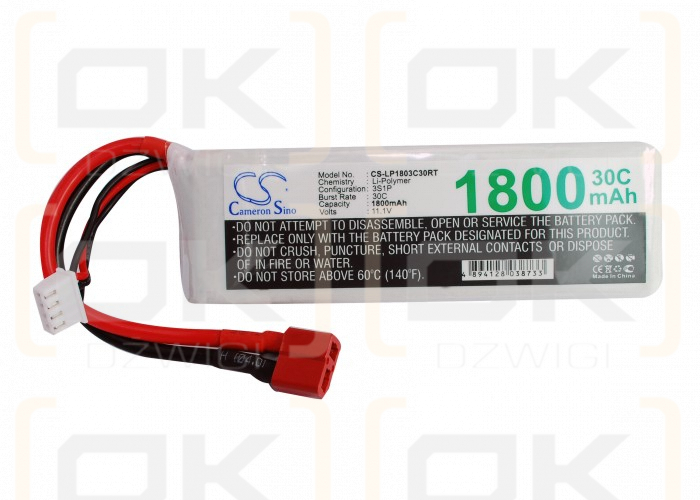 RC CS-LP1803C30RT / CS-LP1803C30RT 1800mAh Li-polímero 11,1V (Cameron Sino)