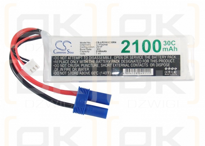 RC CS-LP2102C30R4 / CS-LP2102C30R4 2100 mAh Li-Polymer 7,4 V (Cameron Sino)