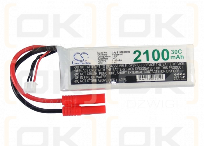 RC CS-LP2102C30R8 / CS-LP2102C30R8 2100mAh Li-polímero 7.4V (Cameron Sino)