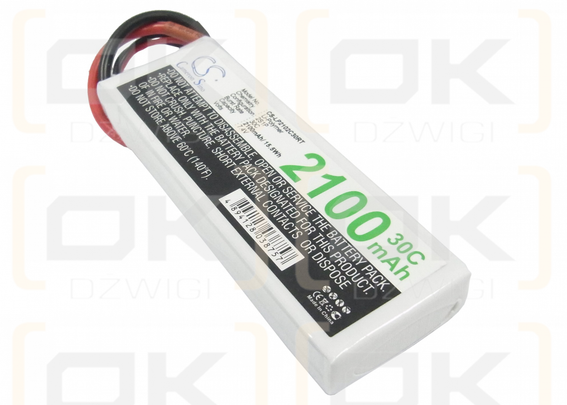 RC CS-LP2102C30RT / CS-LP2102C30RT 2100 mAh Li-Polymer 7,4 V (Cameron Sino)