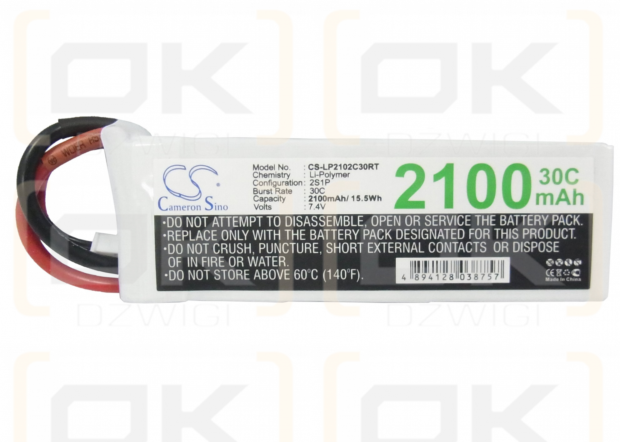 RC CS-LP2102C30RT / CS-LP2102C30RT 2100 mAh Li-Polymer 7,4 V (Cameron Sino)