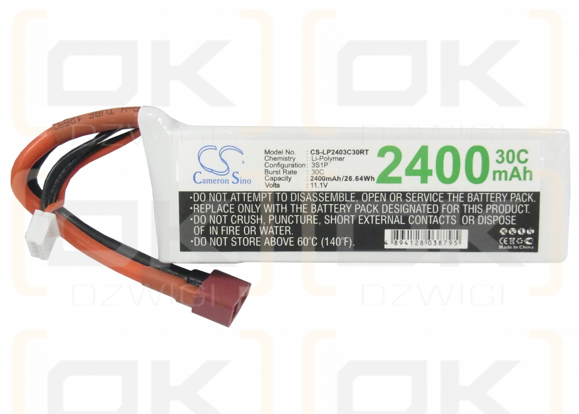 RC CS-LP2403C30RT / CS-LP2403C30RT 2400 mAh Li-Polymer 11,1 V (Cameron Sino)