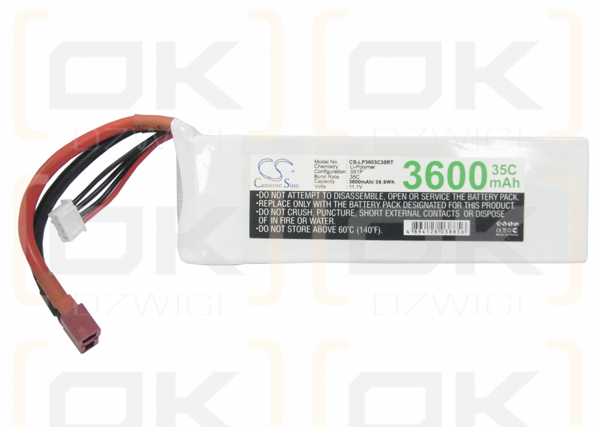 RC CS-LP3603C35RT / CS-LP3603C35RT 3600mAh Li-polímero 11.1V (Cameron Sino)