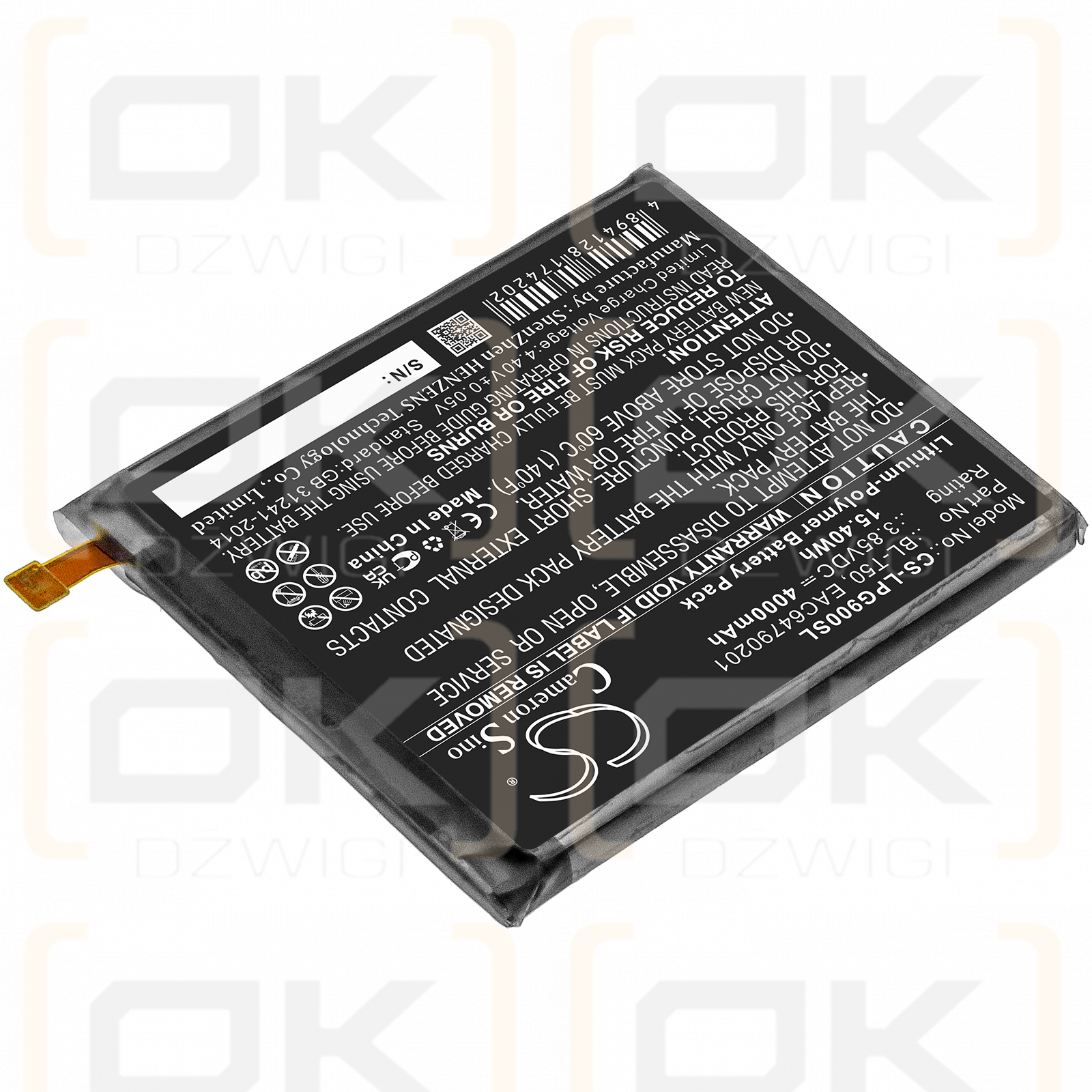 LG G900N / BL-T50 4000mAh Li-Polymer 3.85V (Cameron Sino)