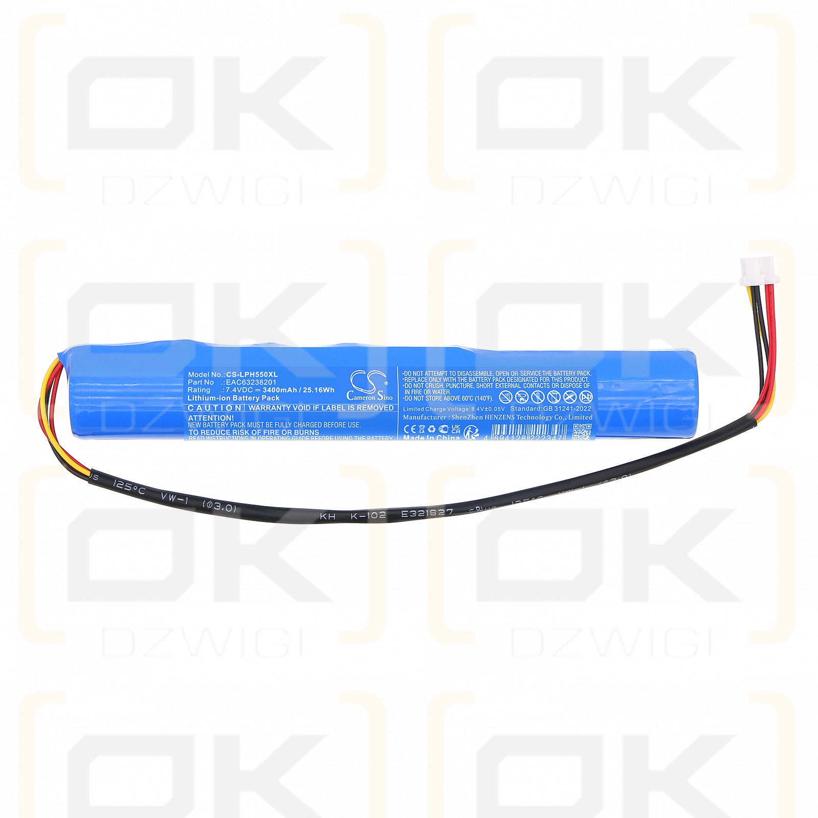 LG PH550 / EAC63238201 3400 mAh Li-Ion 7,4 V (Cameron Sino)