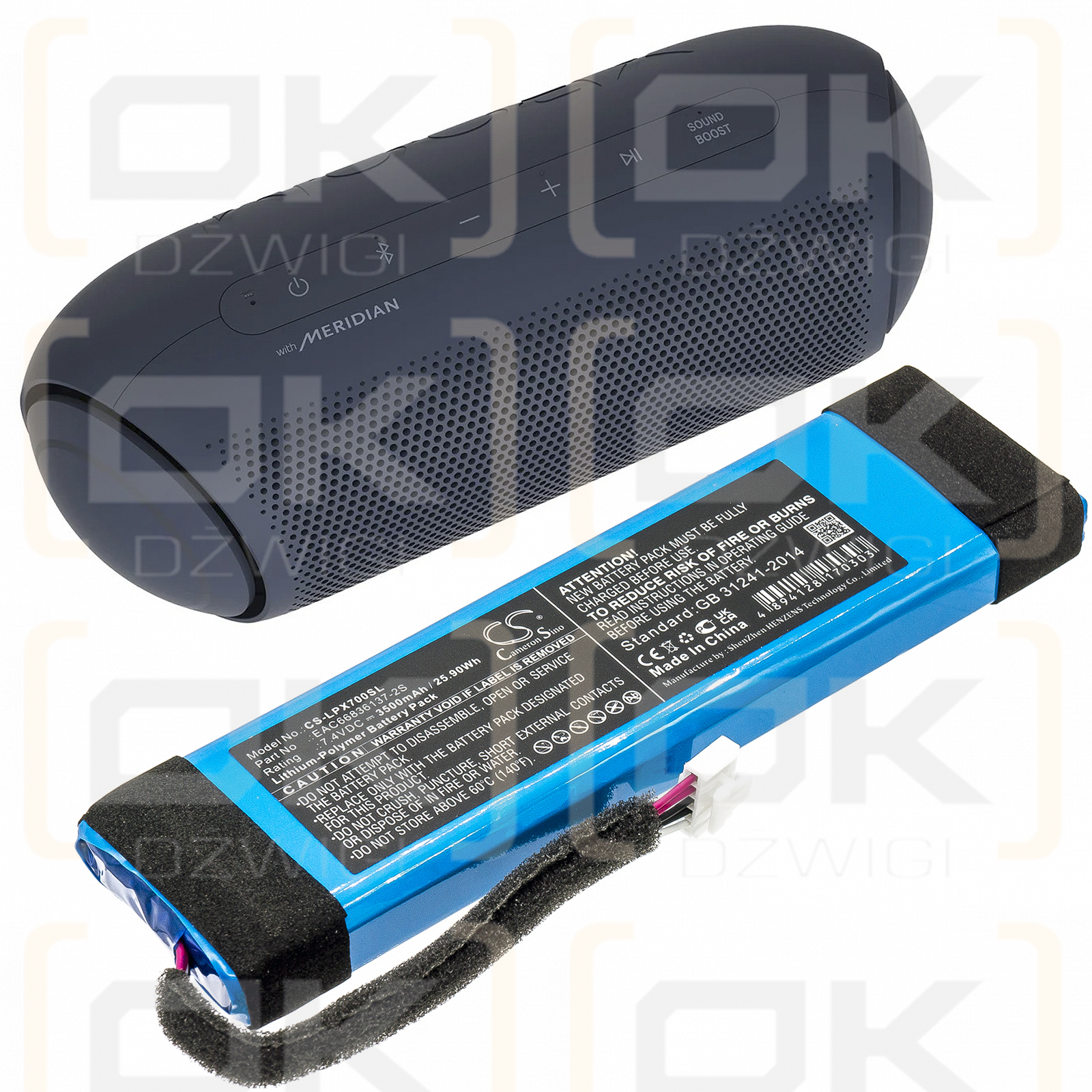 LG XG7S.ABRALLK / EAC66836137-2S 3500mAh Li-Polymer 7.4V (Cameron Sino)