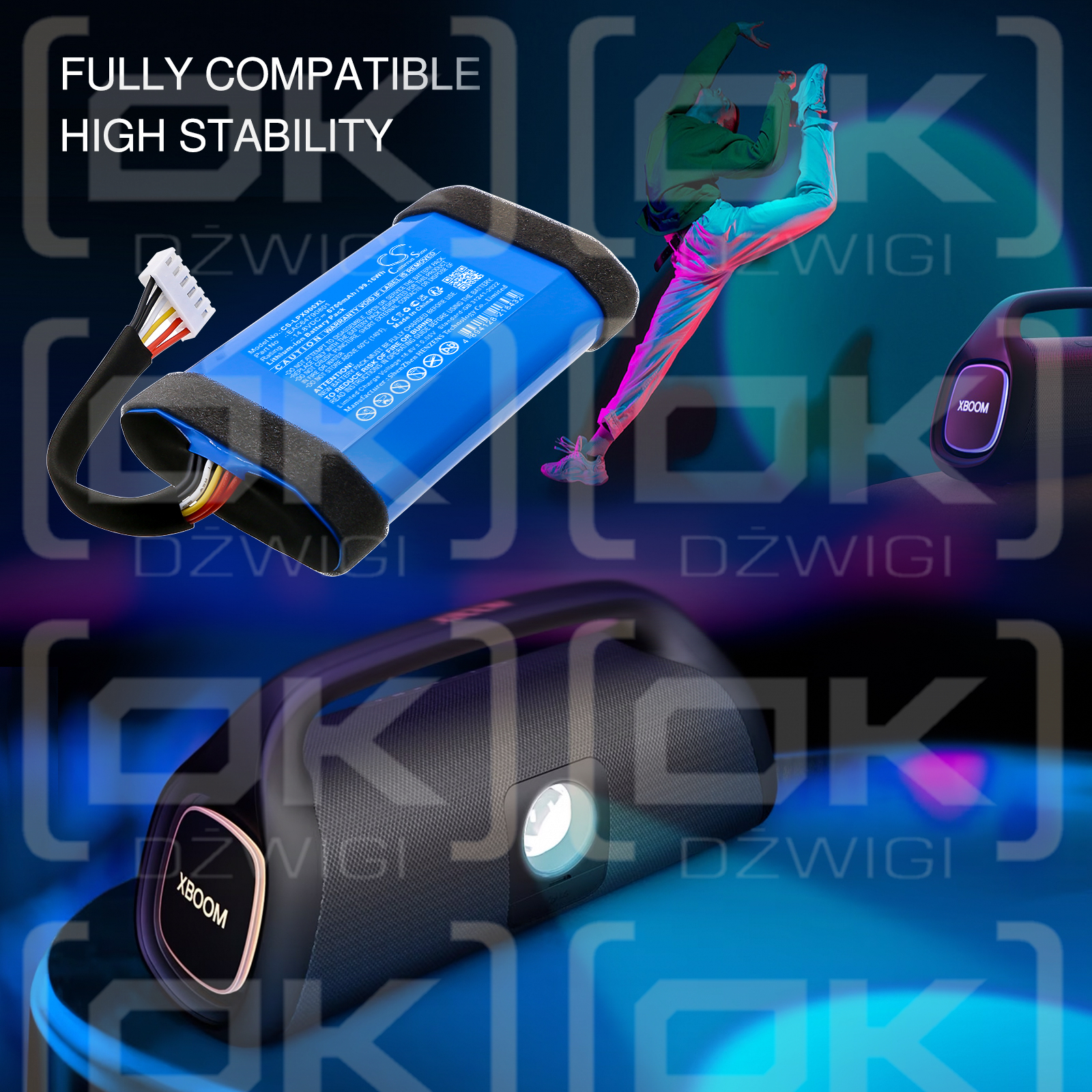 LG XG9QBK.DEUSLLK / EAC64790801 6700mAh Li-ion 14.8V (Cameron Sino)
