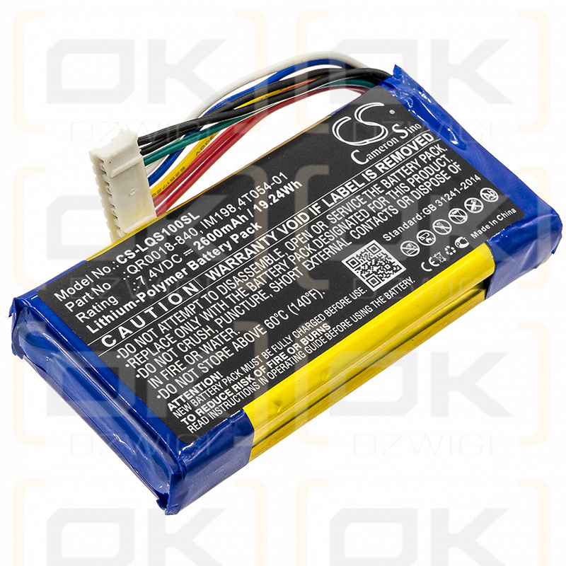 Panel Qolsys IQ / QR0018-840 2600mAh Li-Polímero 7.4V (Cameron Sino)