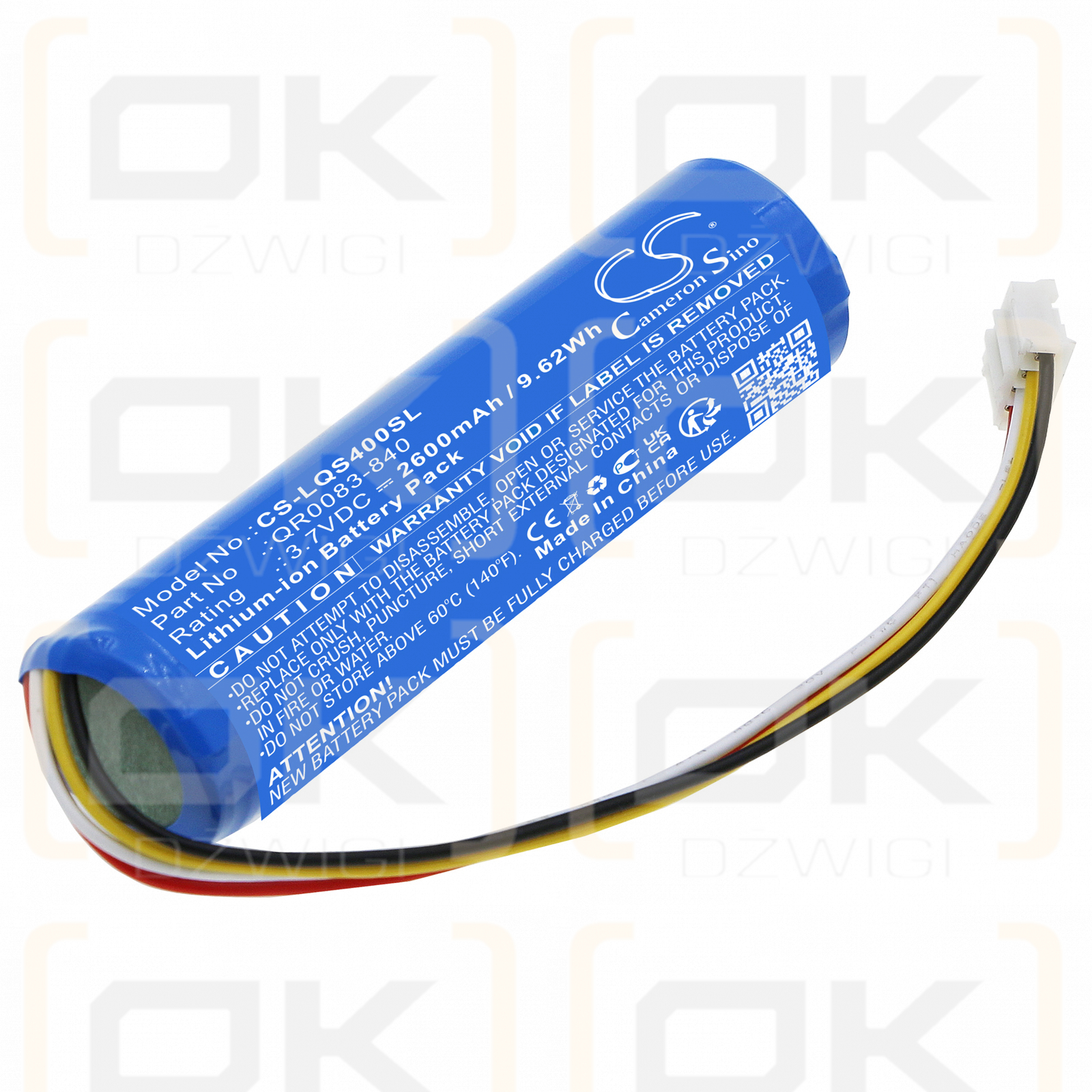 Qolsys IQP4001 / QR0083-840 2600mAh Li-ion 3.7V (Cameron Sino)