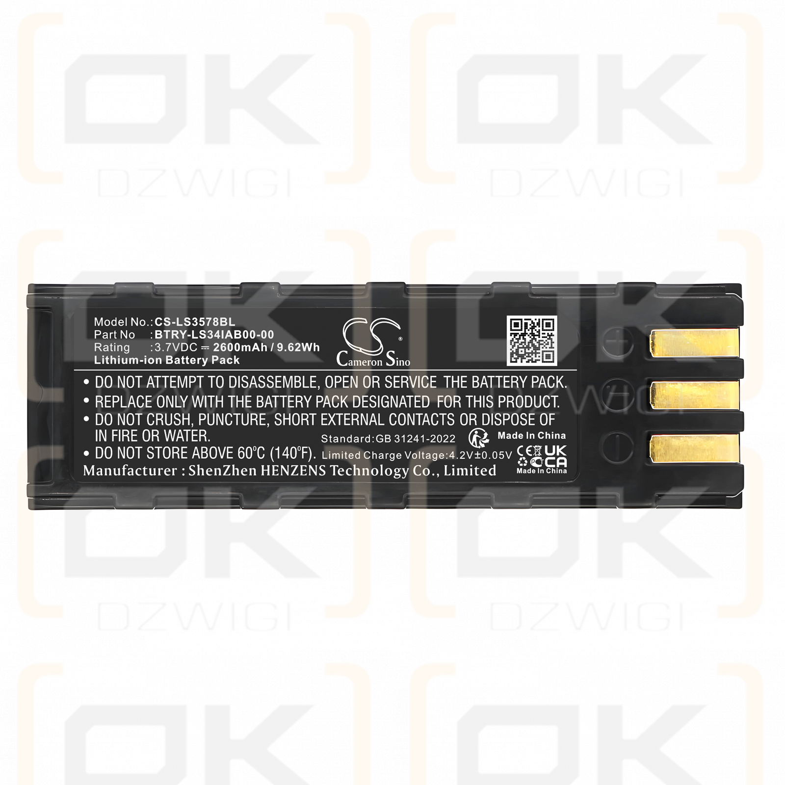 Motorola / 21-62606-01 2600 mAh Li-Ion 3,7 V (Cameron Sino)