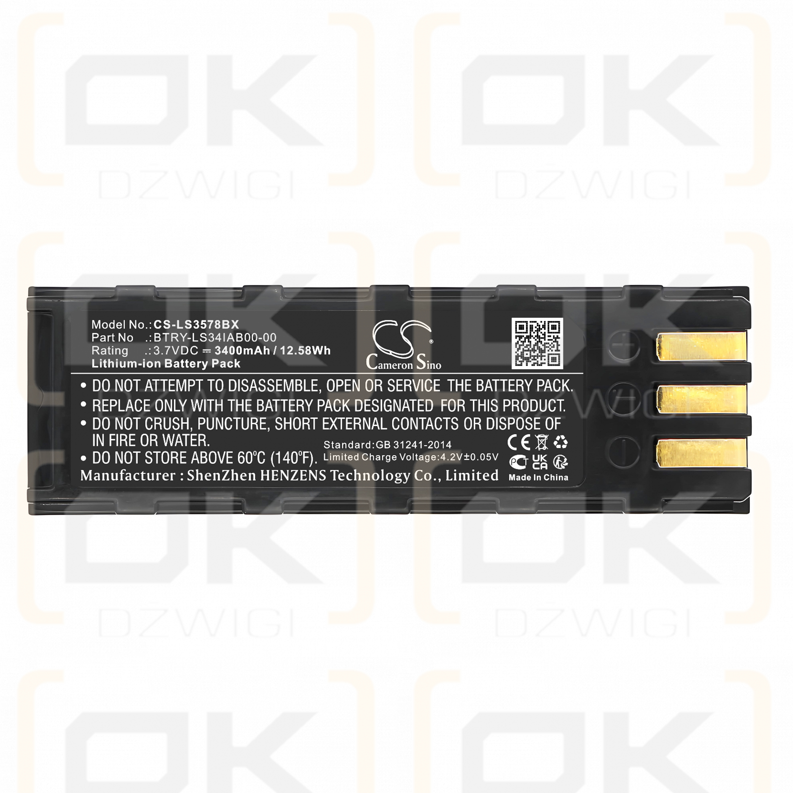 Motorola / 21-62606-01 3400 mAh Li-Ion 3,7 V (Cameron Sino)