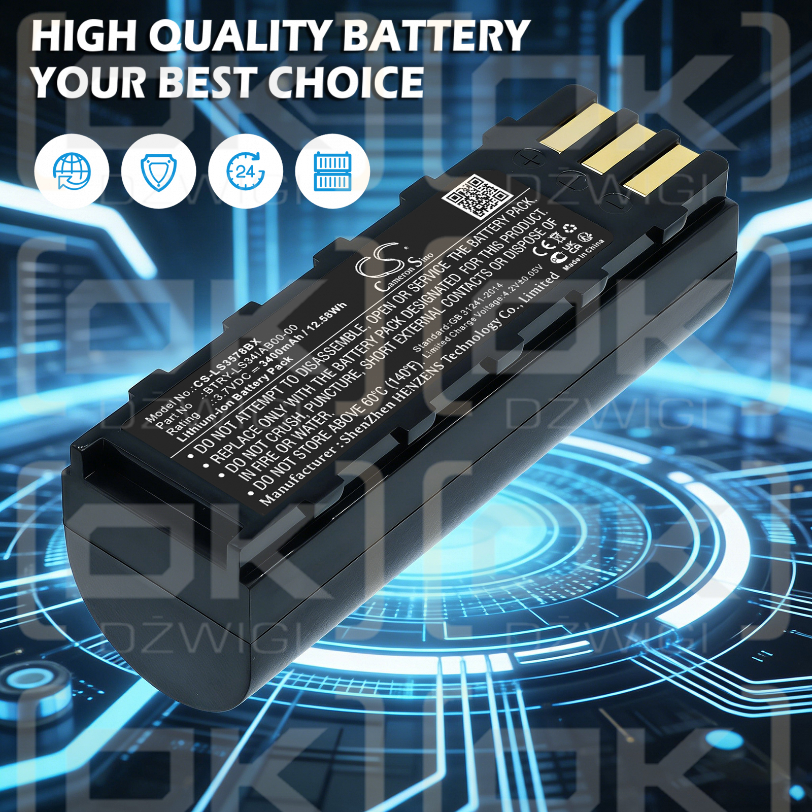 Motorola / 21-62606-01 3400 mAh Li-Ion 3,7 V (Cameron Sino)