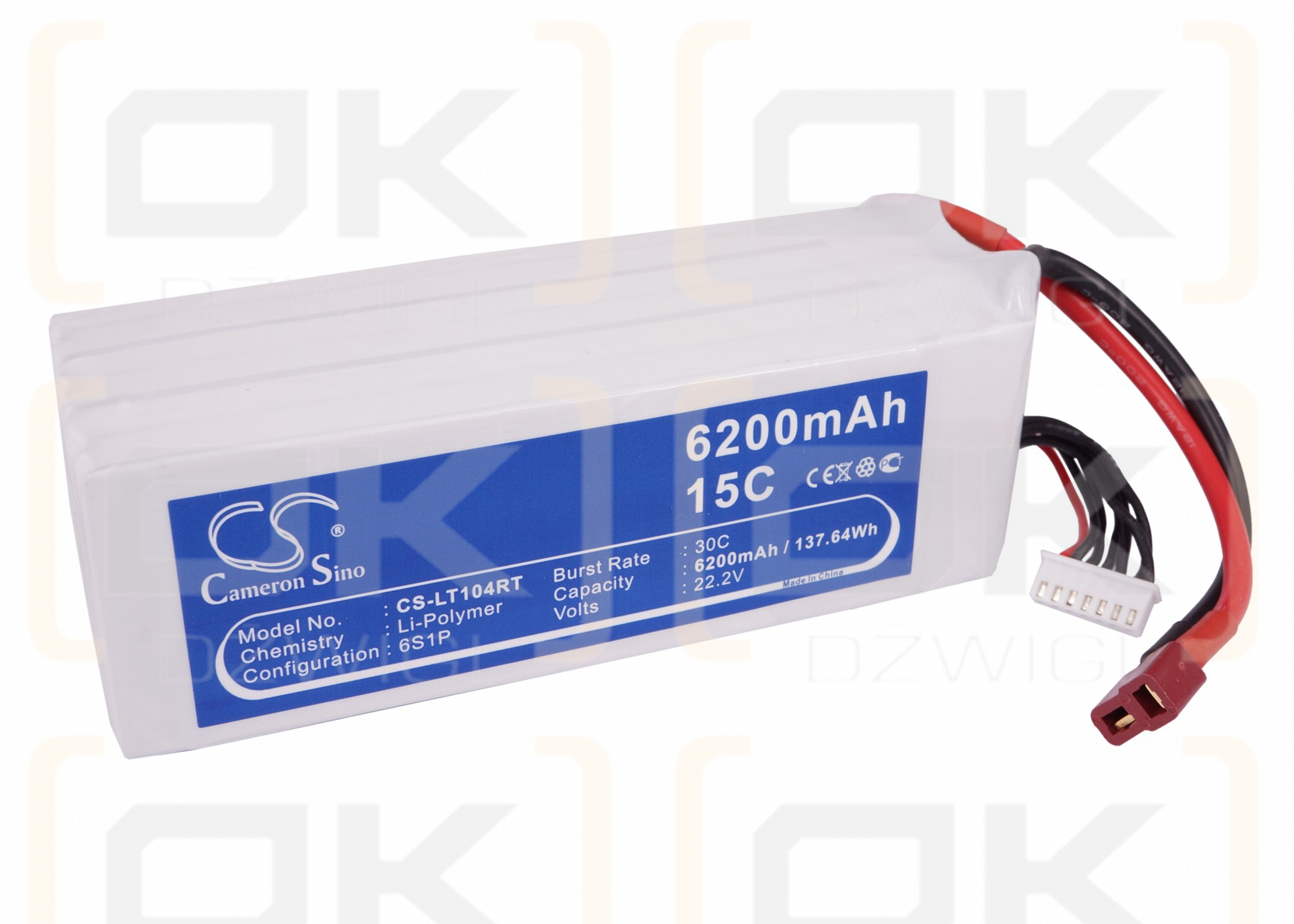 RC CS-LT104RT / CS-LT104RT 6200mAh Li-Polymer 22.2V (Cameron Sino)