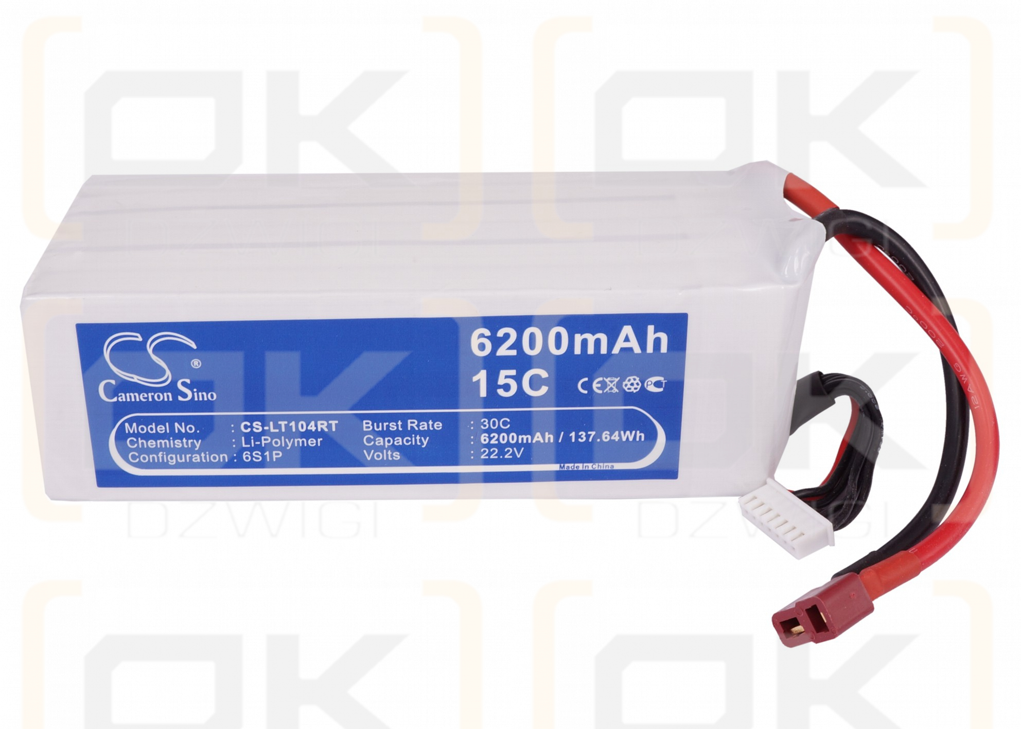 RC CS-LT104RT / CS-LT104RT 6200mAh Li-Polymer 22.2V (Cameron Sino)