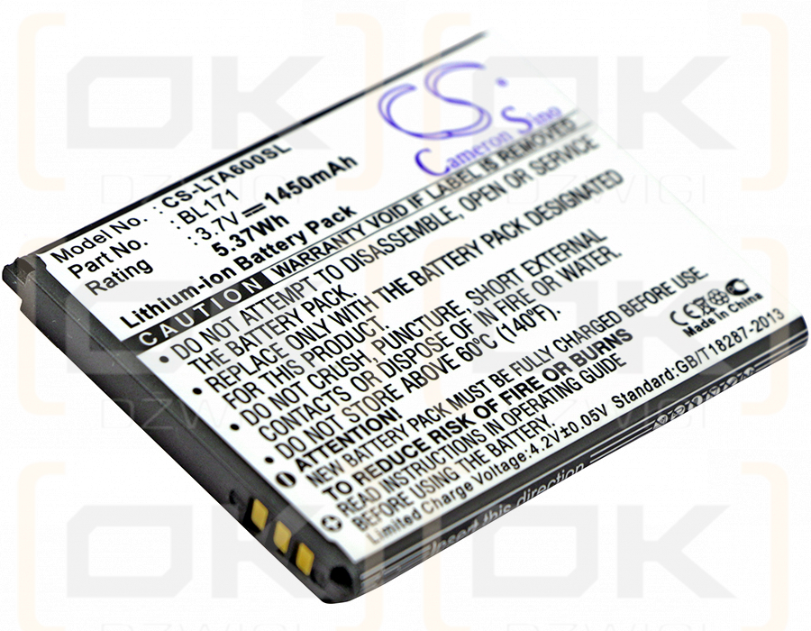 Lenovo A376 / BL171 1450mAh Li-ion 3.7V (Cameron Sino)