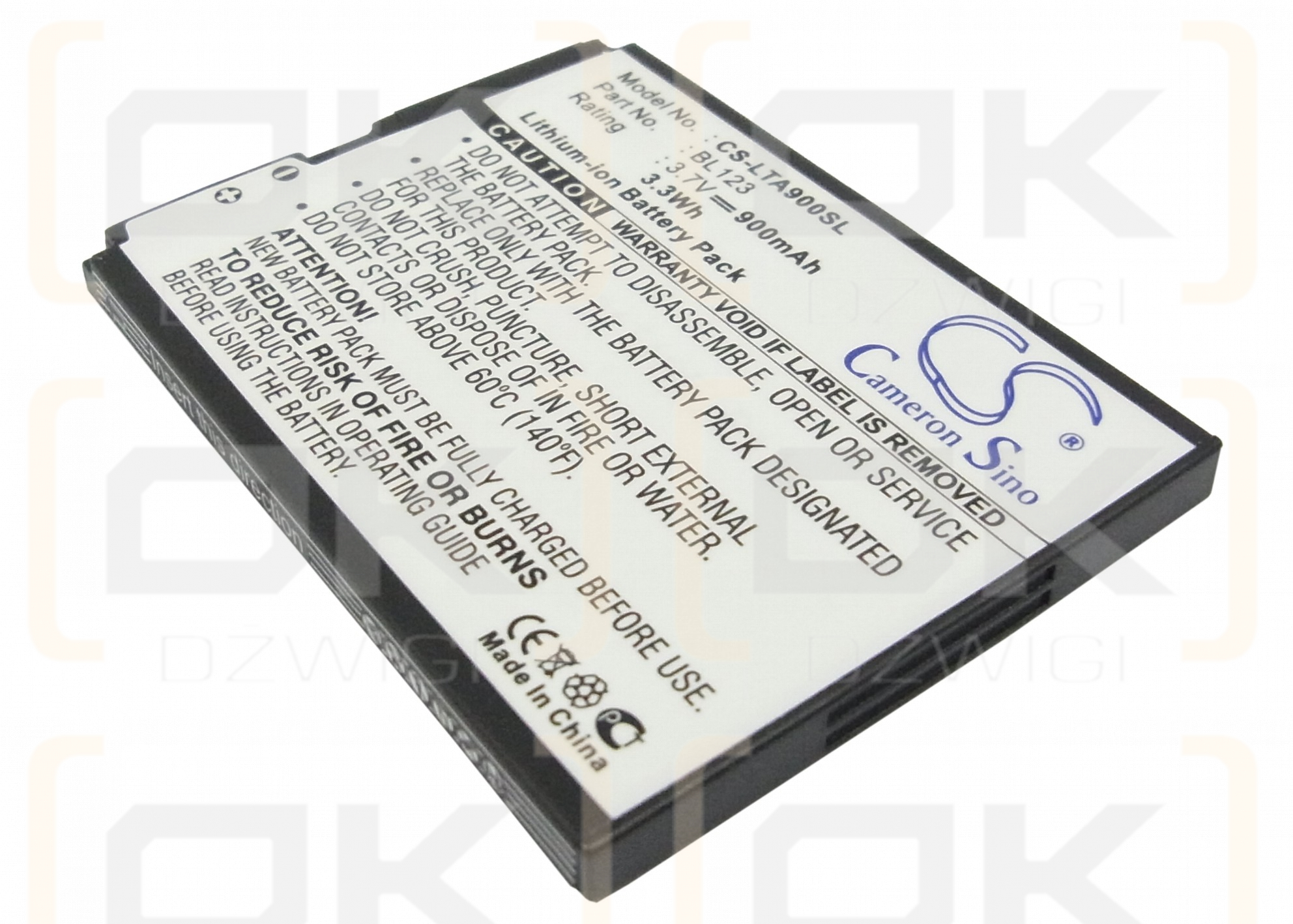 Lenovo A900 / BL123 900mAh Li-ion 3.7V (Cameron Sino)