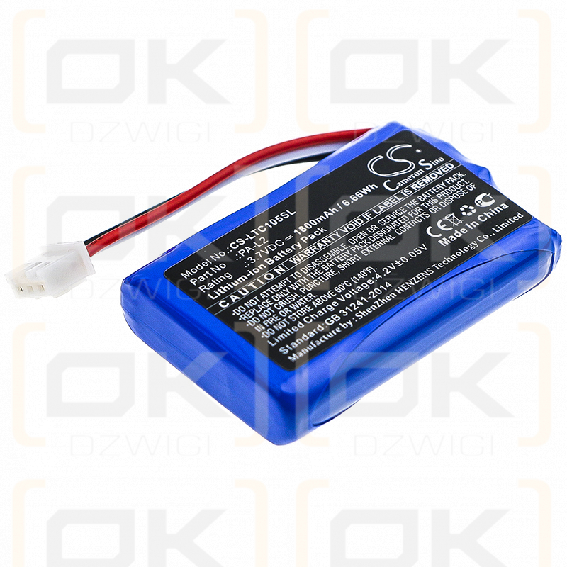 Labotect InControl 1050 / PA-L2 1800mAh Li-ion 3.7V (Cameron Sino)