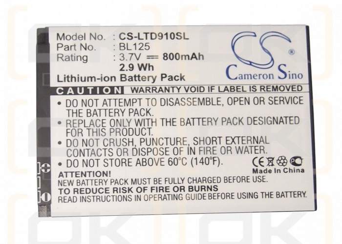 Lenovo TD60T / BL125 1000mAh Li-ion 3.7V (Cameron Sino)