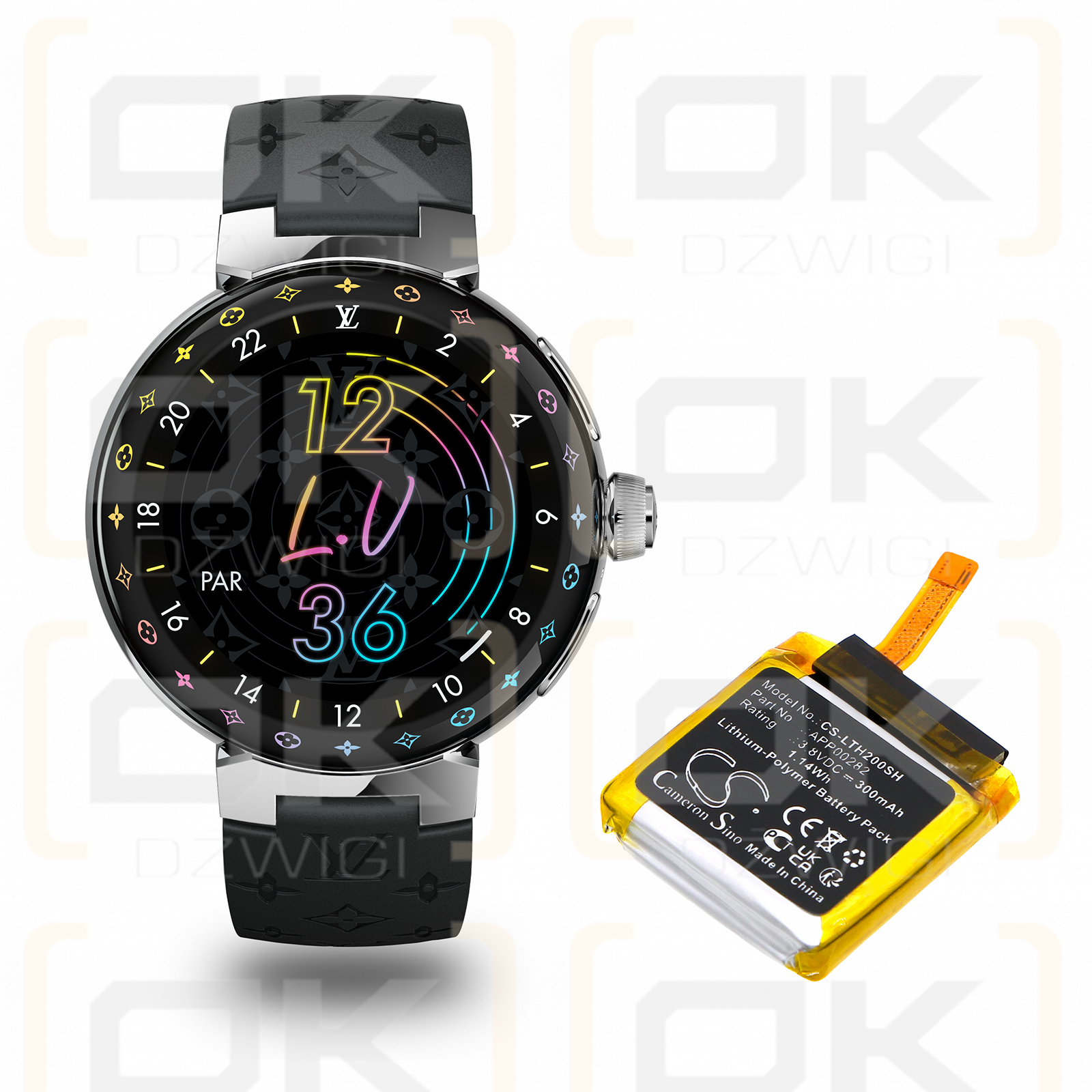 Louis Vuitton Tambour Horizon 2 / APP00282 300 mAh Li-Polymer 3,8 V (Cameron Sino)