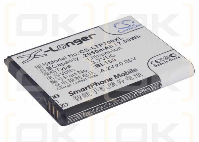 Lenovo A789 / BL169 2050 mAh Li-Polymer 3,7 V (Cameron Sino)