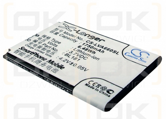 Lenovo A66T / BL181 1750 mAh Li-Ion 3,7 V (Cameron Sino)