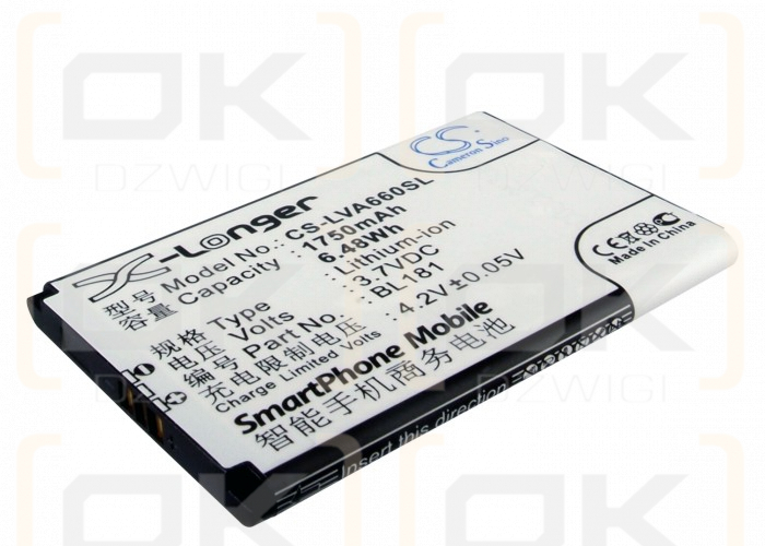 Lenovo A66T / BL181 1750 mAh Li-Ion 3,7 V (Cameron Sino)