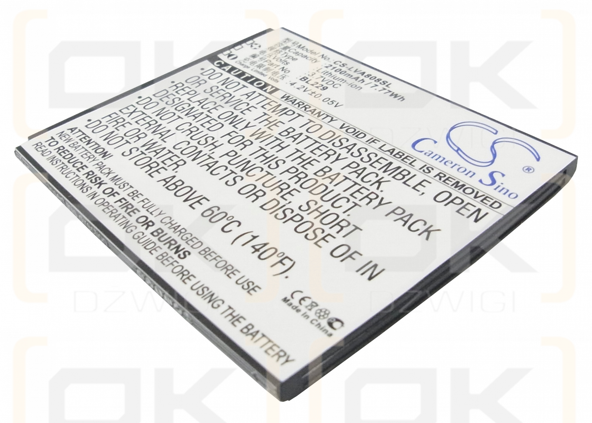 Lenovo A806 / BL229 2100mAh Li-ion 3.7V (Cameron Sino)