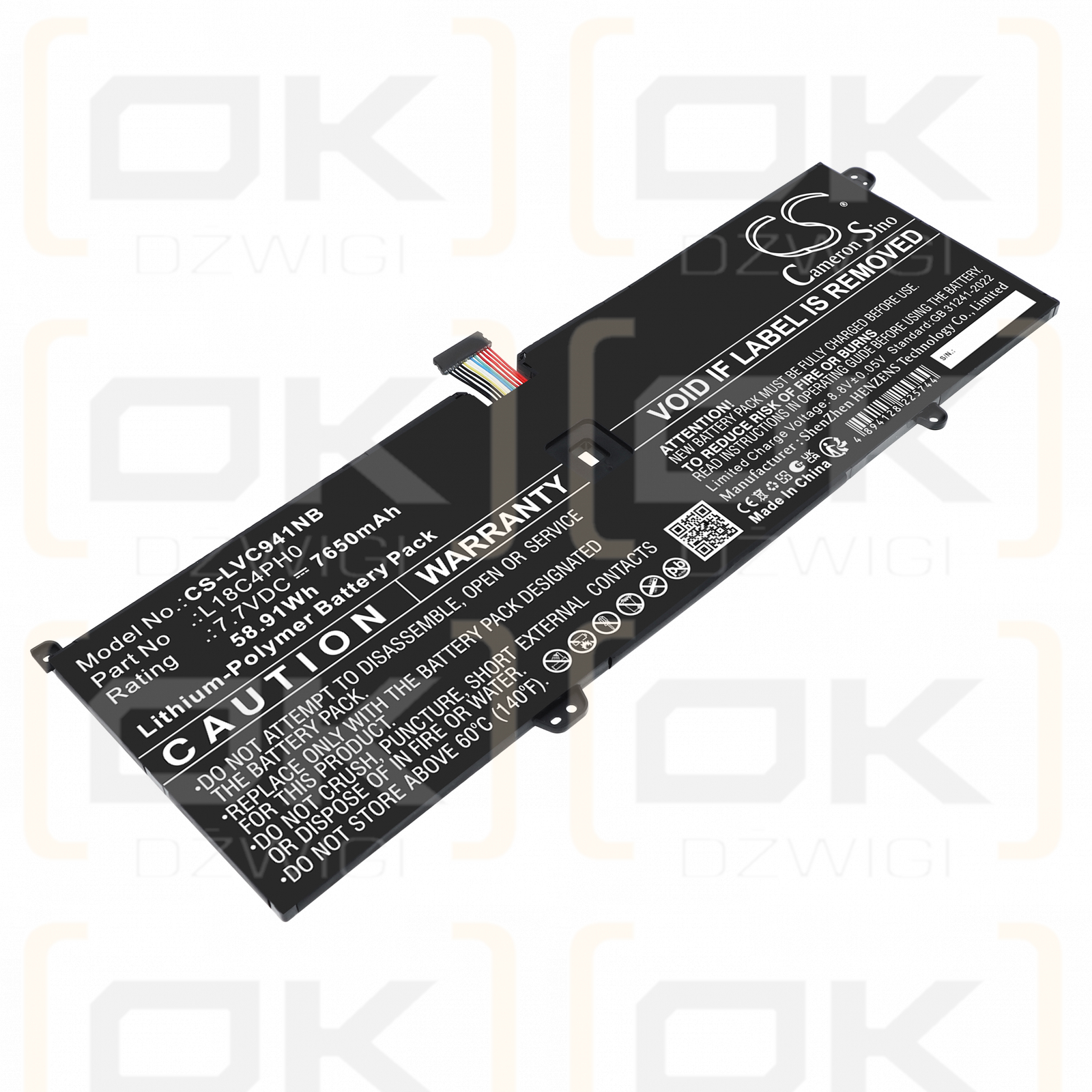 Lenovo Yoga C940 SP/A / 5B10T11585 7650 mAh Li-Polymer 7,7 V (Cameron Sino)