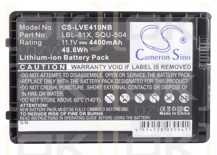 Сменный аккумулятор для Lenovo E260 / SQU-504 4400 мАч Li-ion 11,1 В (Cameron Sino)