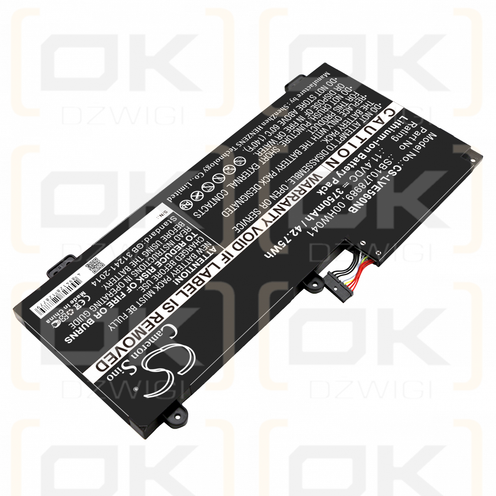 Lenovo ThinkPad S5 (20G4A009CD) / SB10J78989 3750 mAh Li-ion 11.4 V (Cameron Sino)