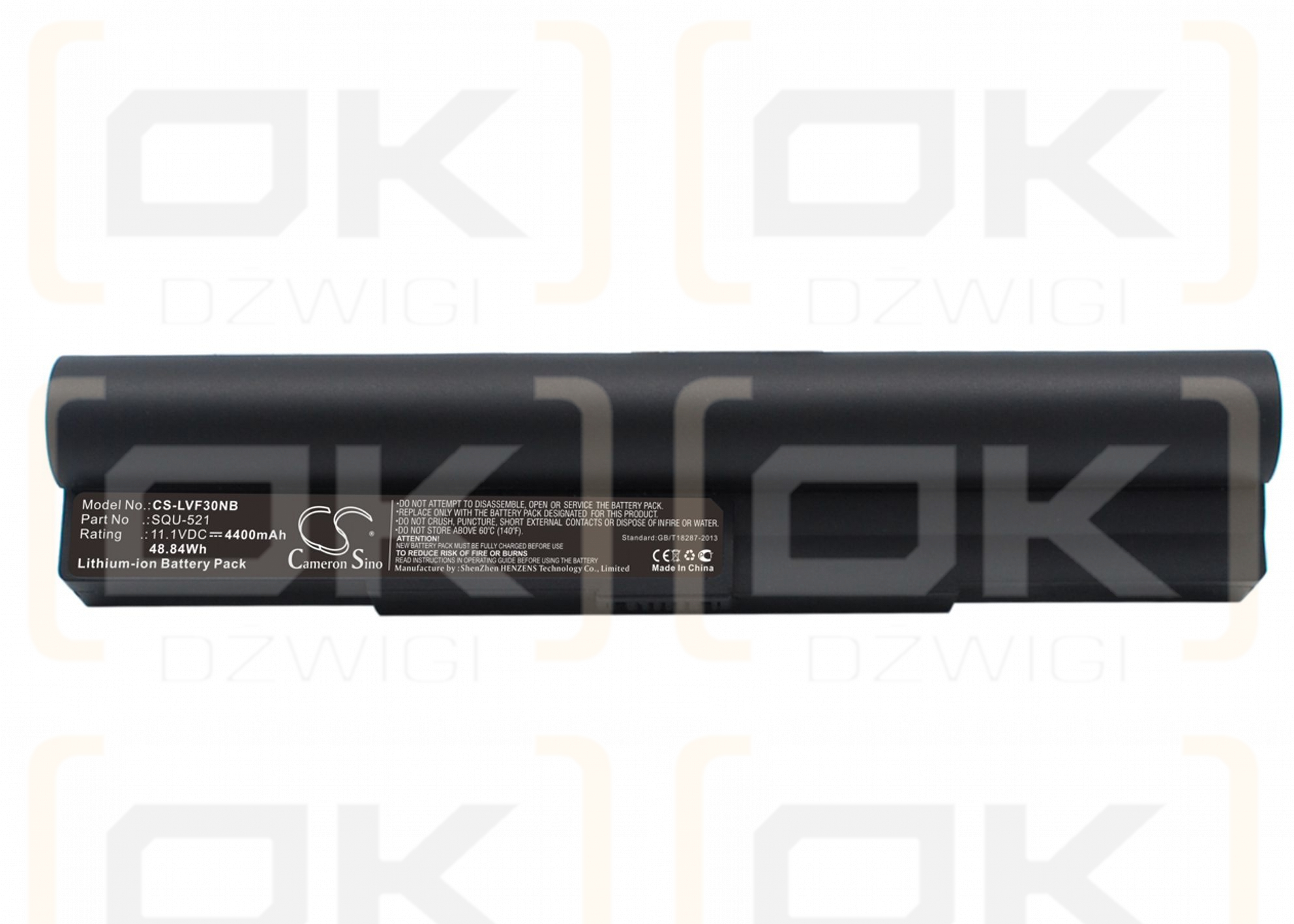 Batería de repuesto para Lenovo Quanta CW3 / SQU-521, 4400 mAh, iones de litio, 11,1 V (Cameron Sino)