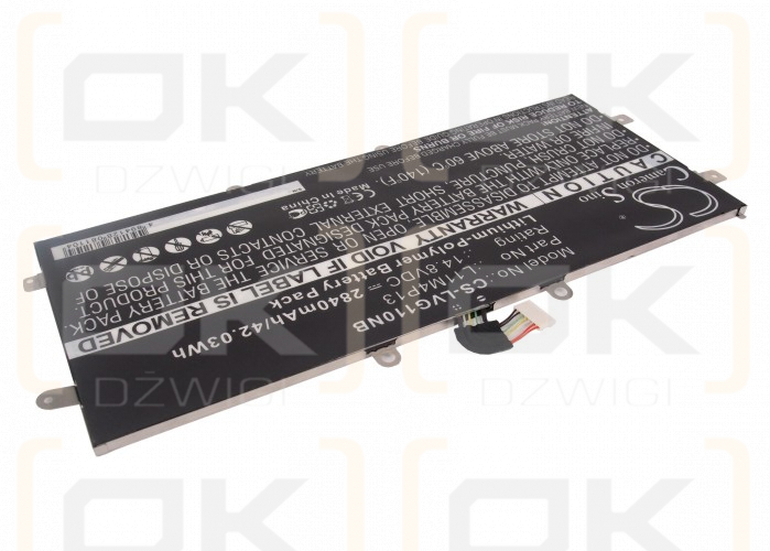 Lenovo IdeaPad Yoga 11 Ultrabook / L11M4P13 2840mAh Li-Polymer 14.8V (Cameron Sino)