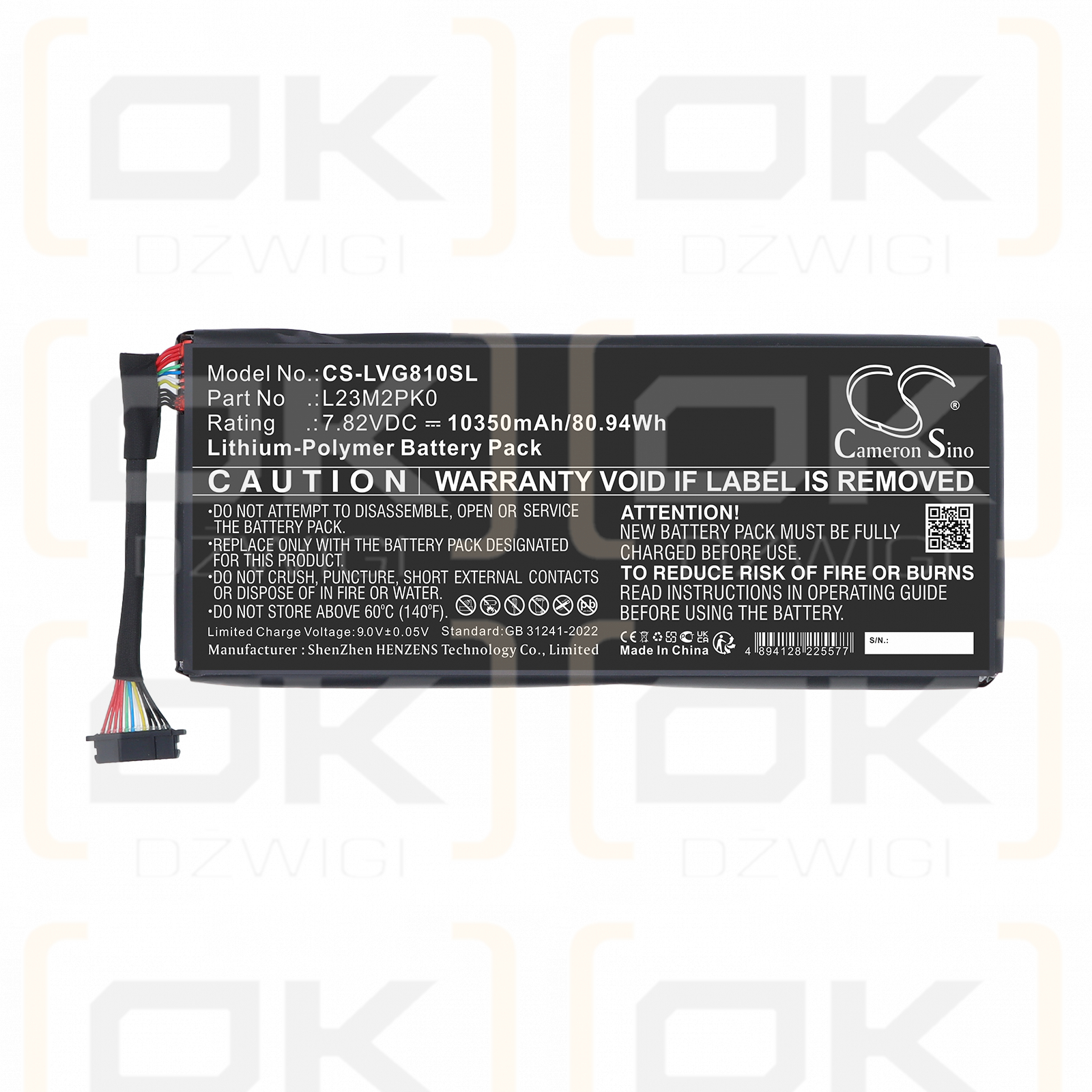 Replacement Battery for Lenovo Legion Go 8APU1 ​​/ L13B2PK0 10350mAh Li-Polymer 7.82V (Cameron Sino)