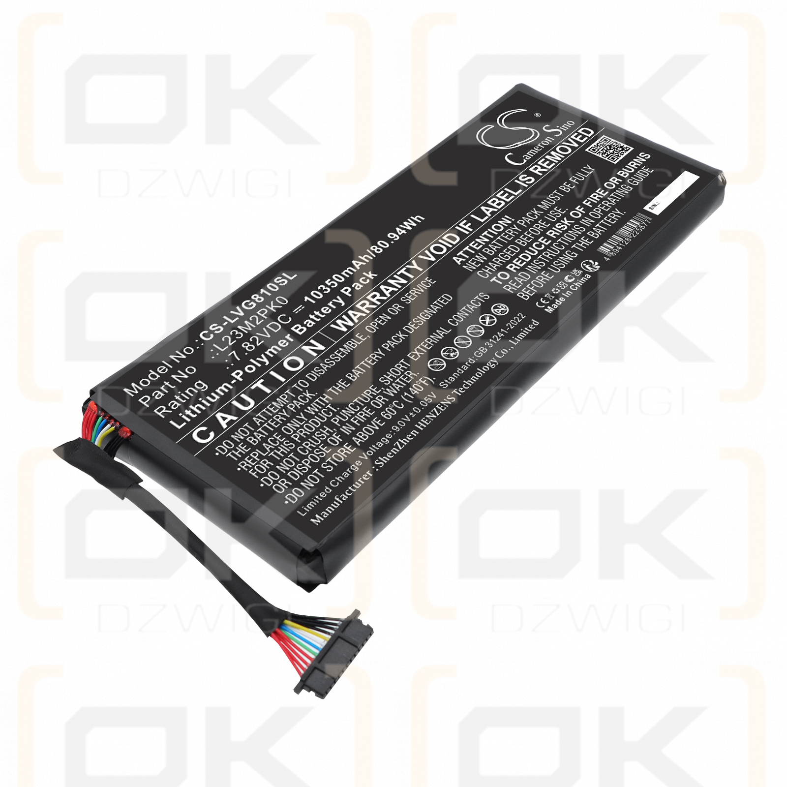Replacement Battery for Lenovo Legion Go 8APU1 ​​/ L13B2PK0 10350mAh Li-Polymer 7.82V (Cameron Sino)