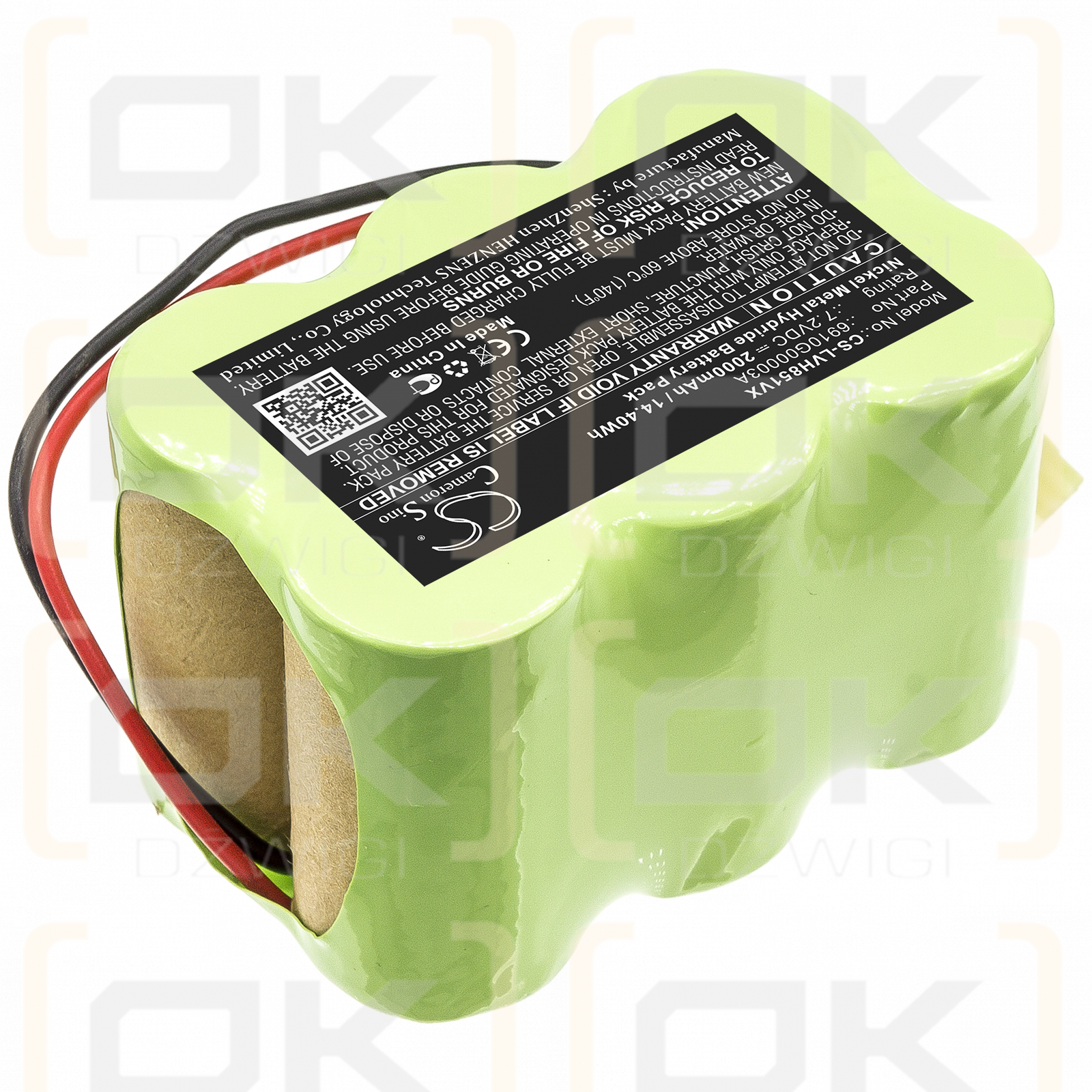 LG VH852CP / 6910G00003A 2000mAh Ni-MH 7.2V (Cameron Sino)