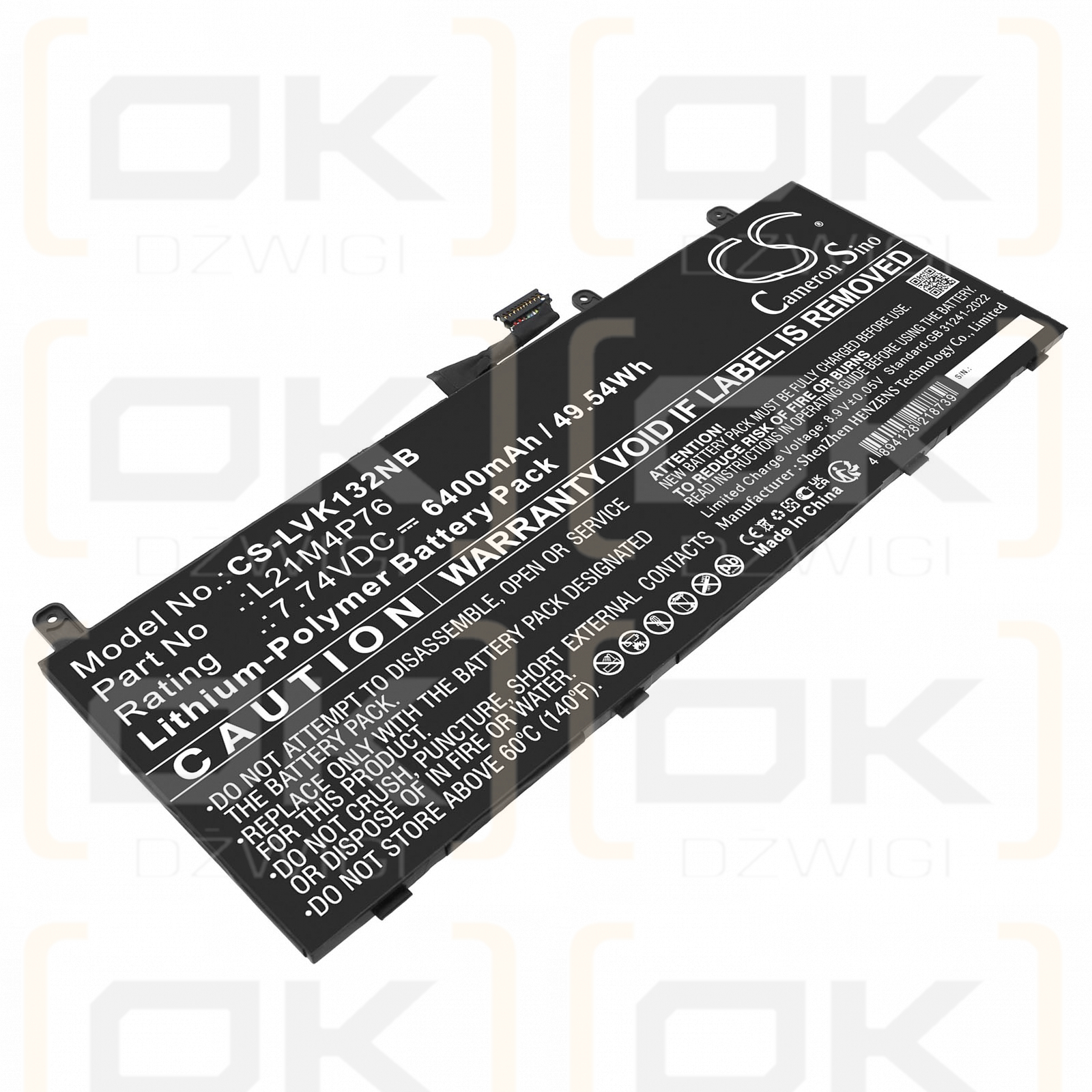 Lenovo ThinkPad X13S GEN 1-21BY0013GR / 5B10W51878 6400 mAh Li-Polymer 7,74 V (Cameron Sino)