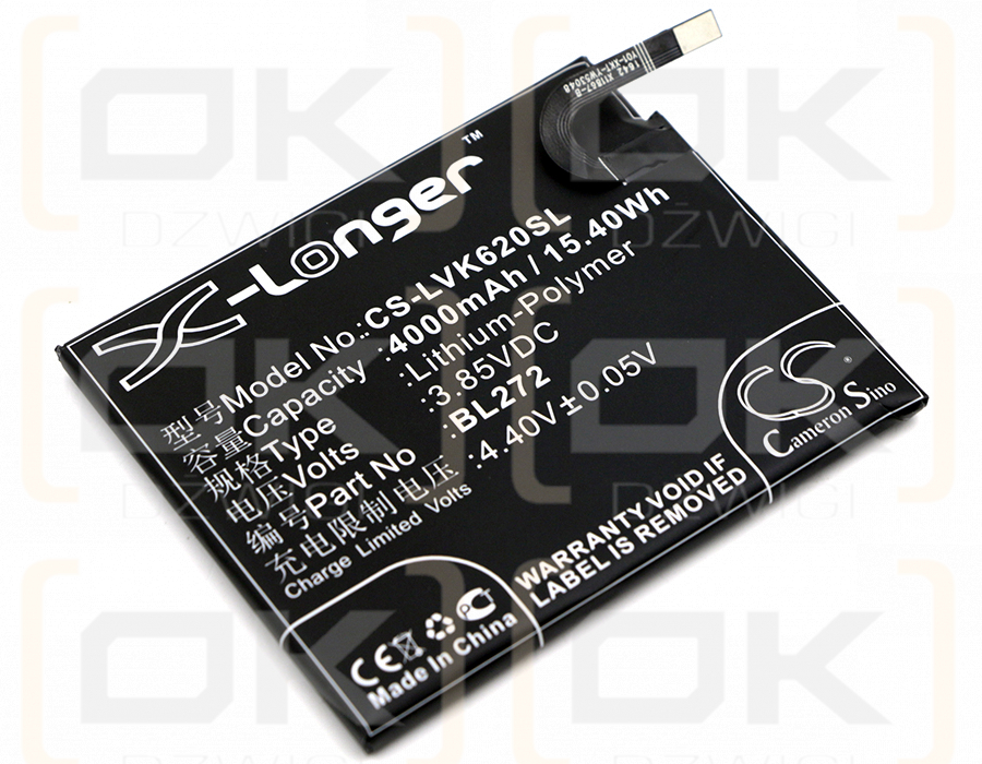 Lenovo K33A42 / BL272 4000mAh Li-Polymer 3.85V (Cameron Sino)