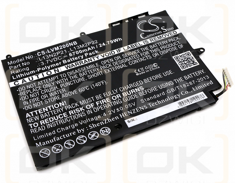 Lenovo Miix 3-1030 / L13N2P21 6700 mAh Li-Polymer 3.7 V (Cameron Sino)