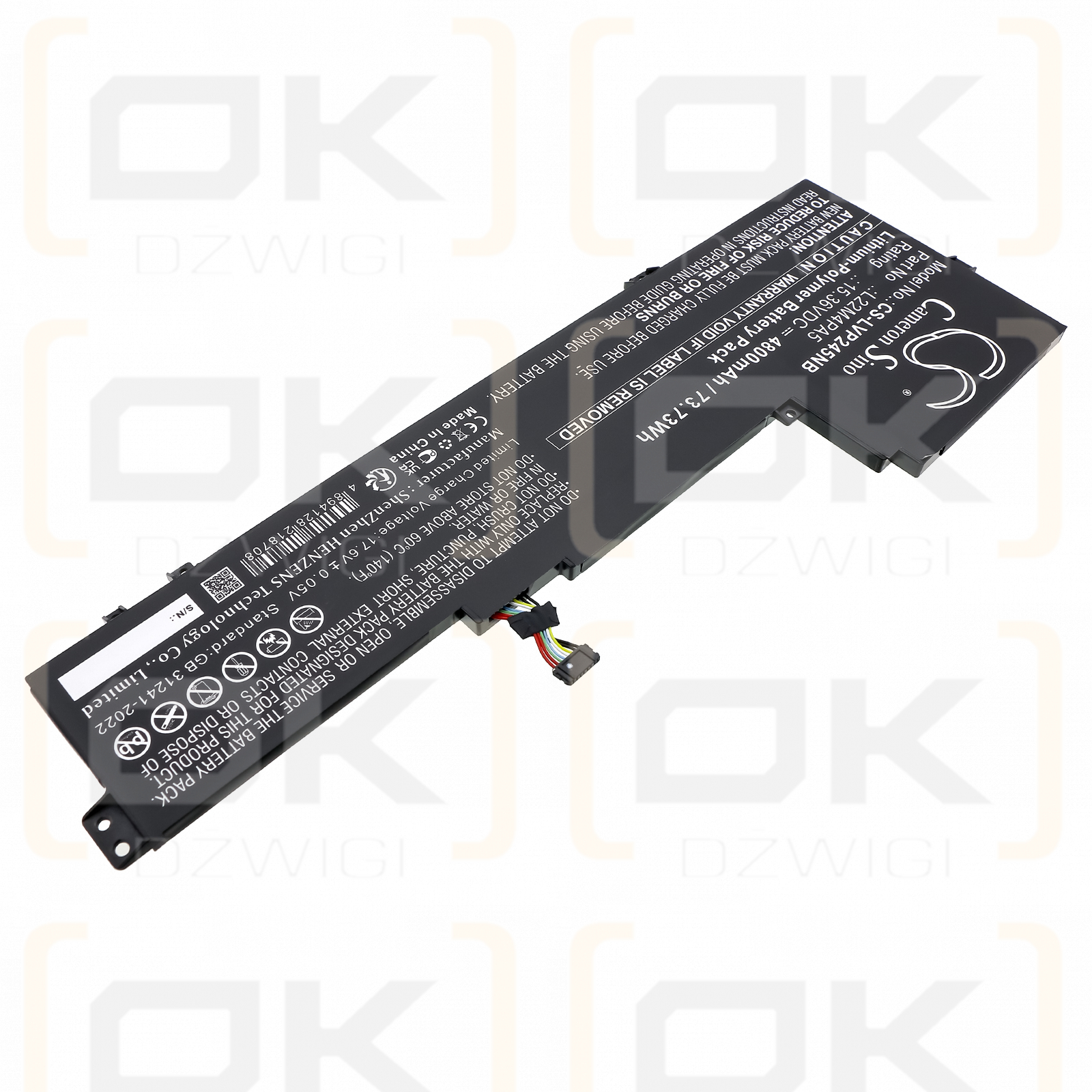 Lenovo IdeaPad Slim 5 16IAH8 83BG000WCL / 5B11K39349 4800 mAh, polímero de litio, 15,36 V (Cameron Sino)