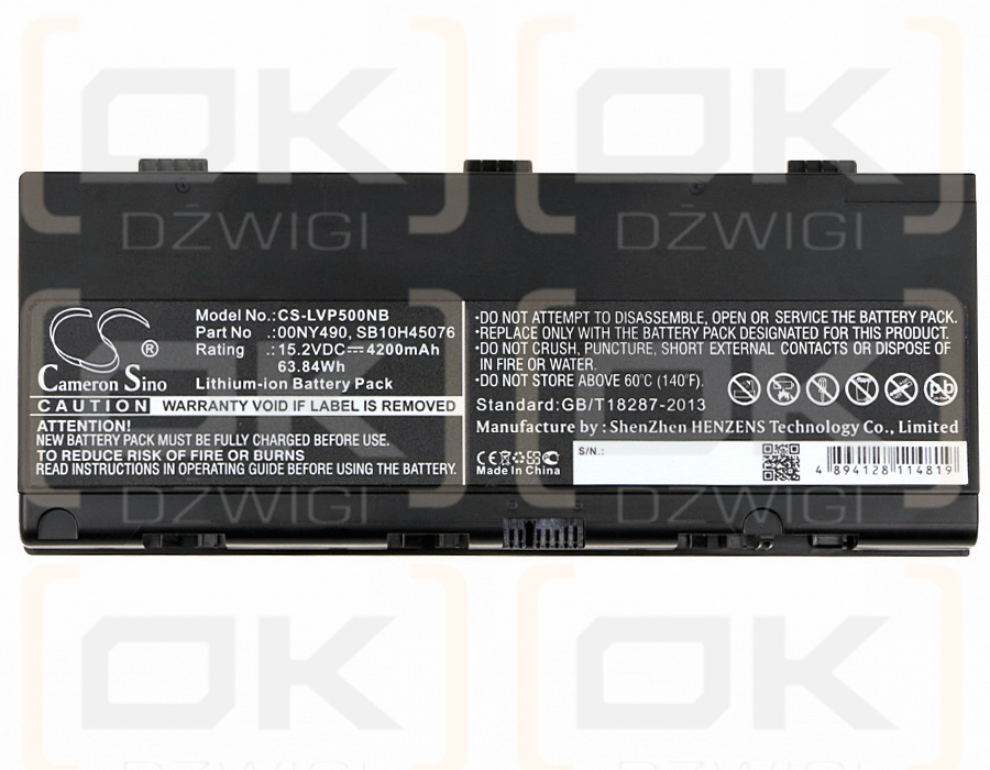 Lenovo ThinkPad P51 20HHA00RCD / 00NY490 4200mAh Li-ion 15.2V (Cameron Sino)