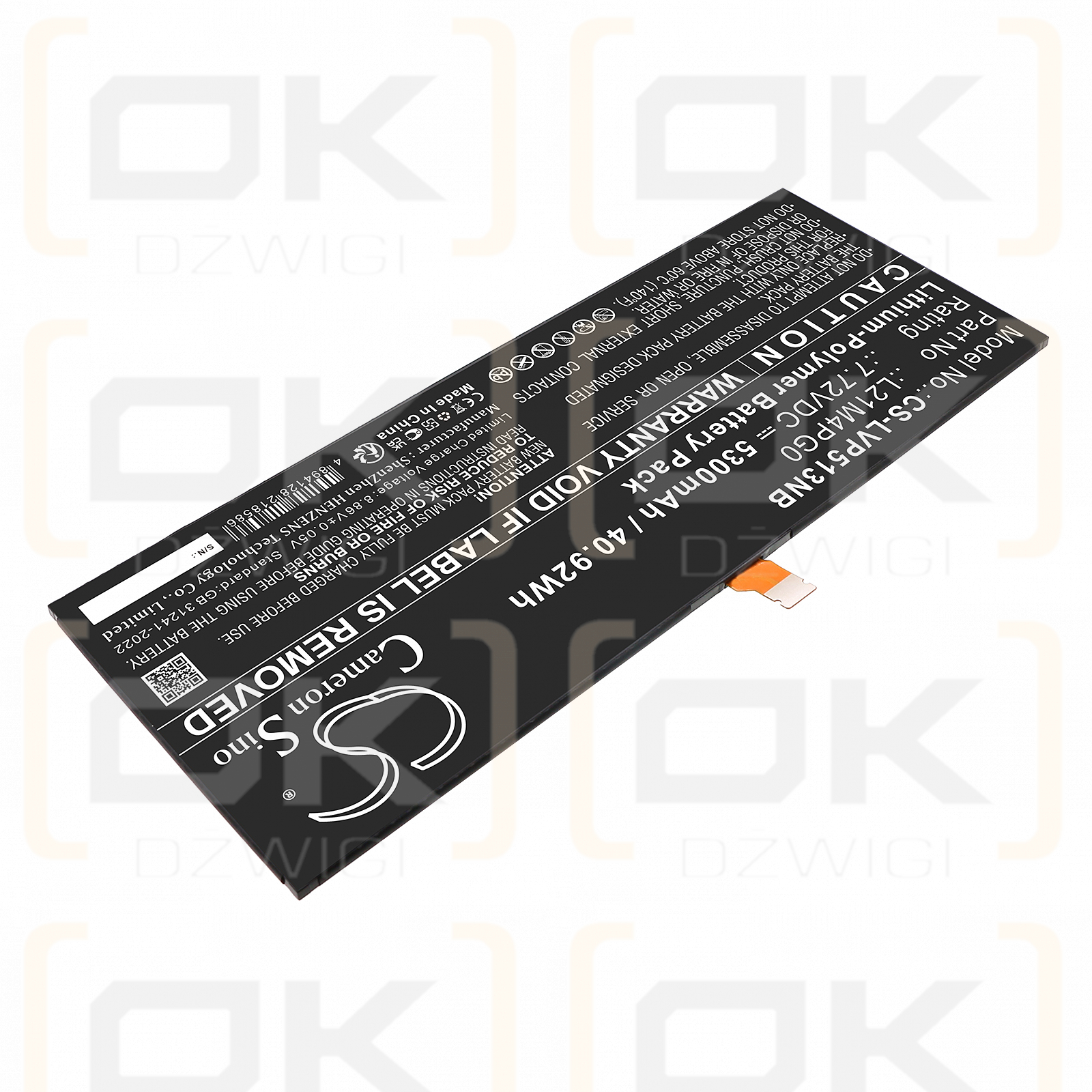 Lenovo IdeaPad Duet 5 Chromebook 13Q7C6 82QS003PTA / L21C4PG0 5300mAh Li-Polymer 7.72V (Cameron Sino)