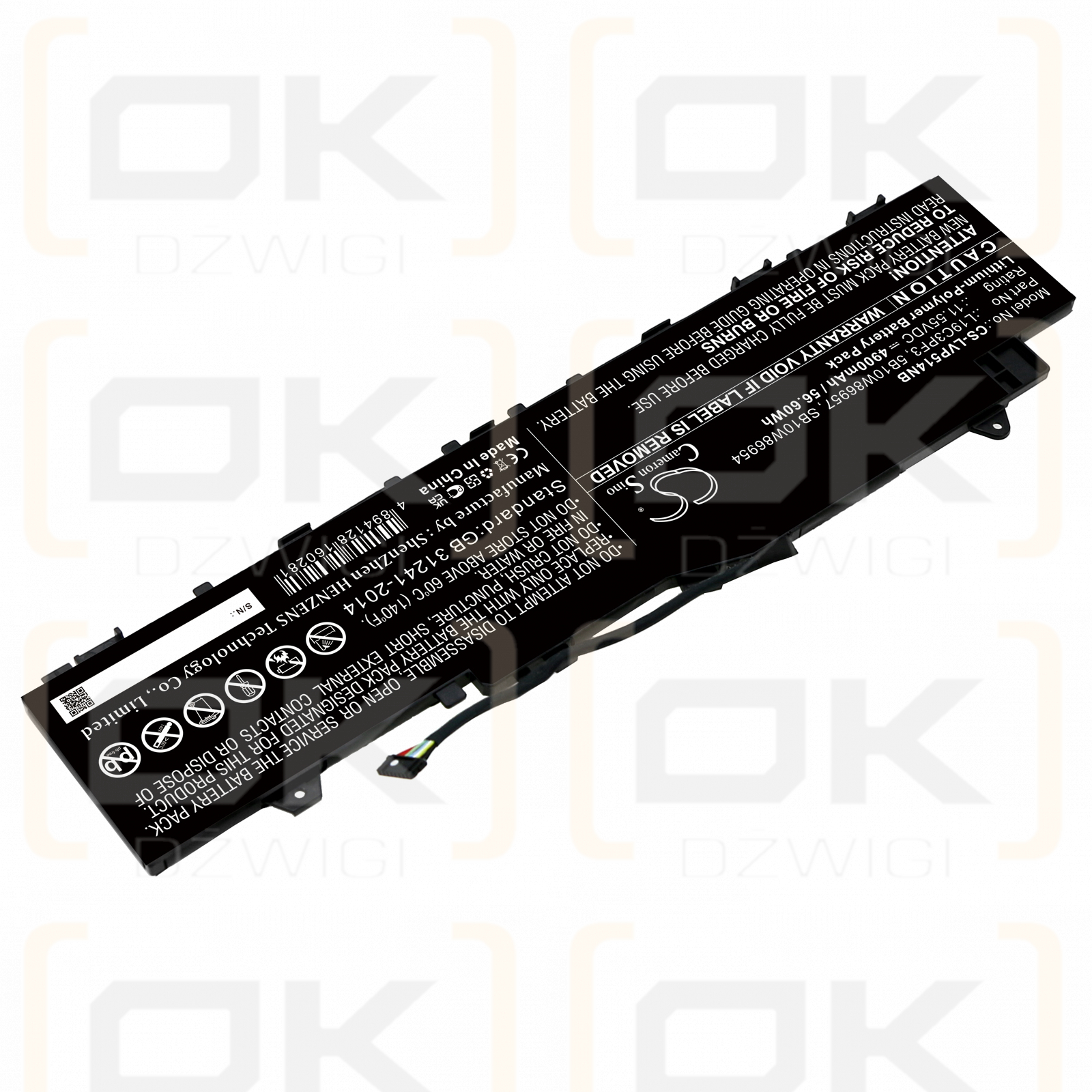 Lenovo IdeaPad 5 14ARE05 81YM00AAMH / 5B10W86957 4900 mAh Li-Polymer 11,55 V (Cameron Sino)