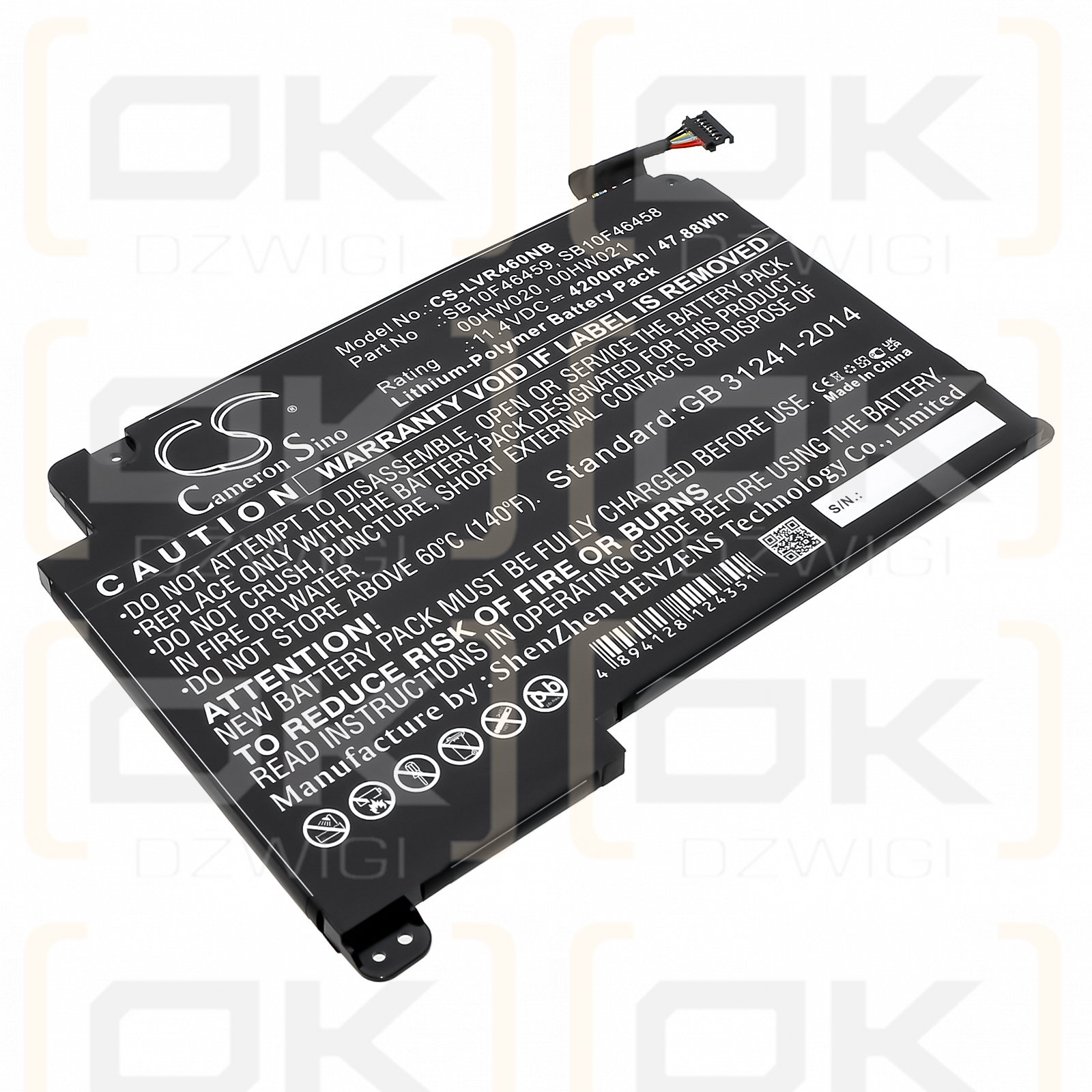 Lenovo Yoga 460 20EM-CT01WW / SB10F46459 4200mAh Li-Polymer 11.4V (Cameron Sino)