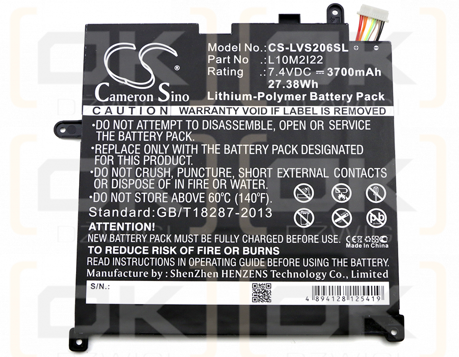 Lenovo IdeaPad S206 / L10M2I22 3700 mAh Li-Polymer 7,4 V (Cameron Sino)