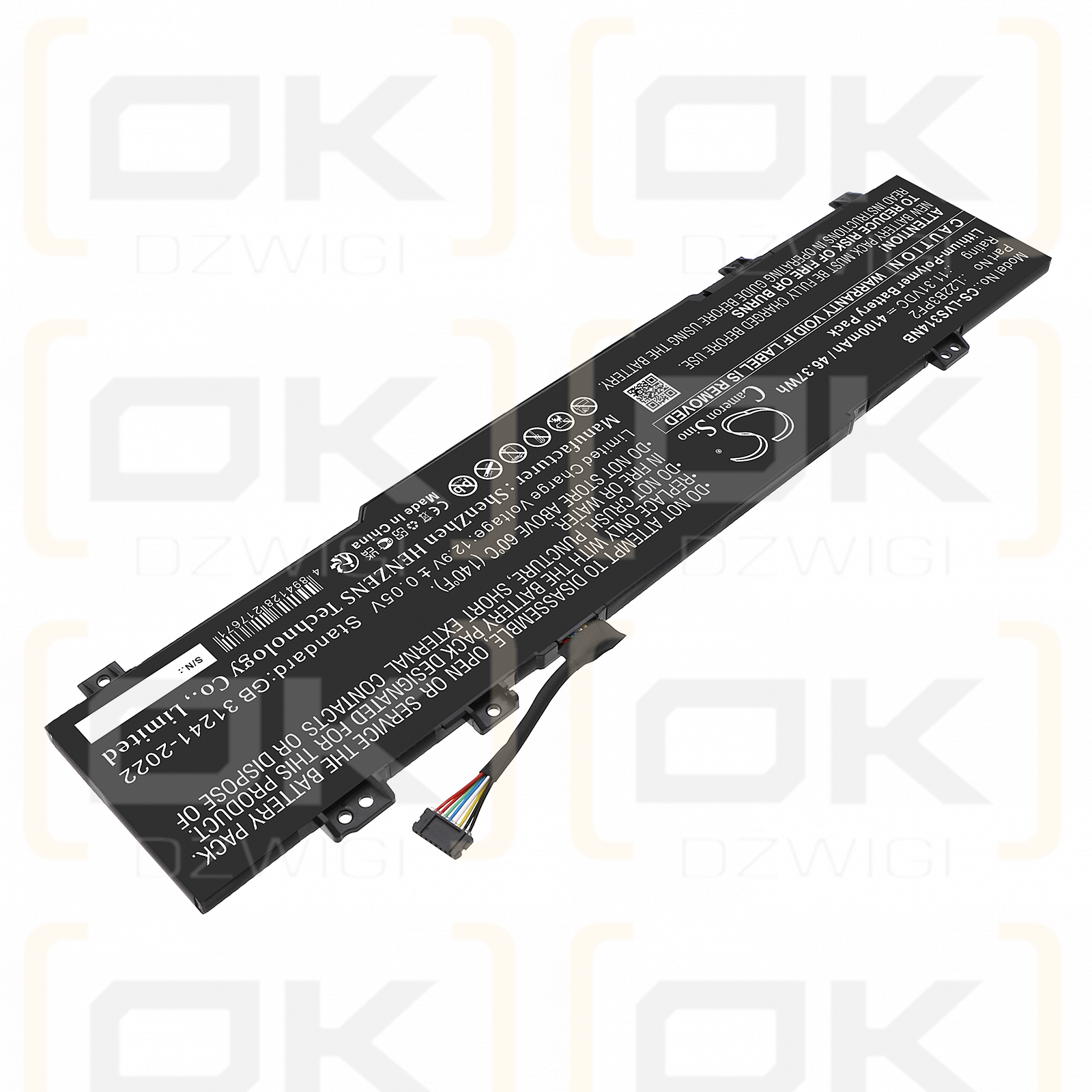 Lenovo IdeaPad Slim 3 16IRU8 82X8003LBM / 5B11K09313 4100 mAh, polímero de litio, 11,31 V (Cameron Sino)