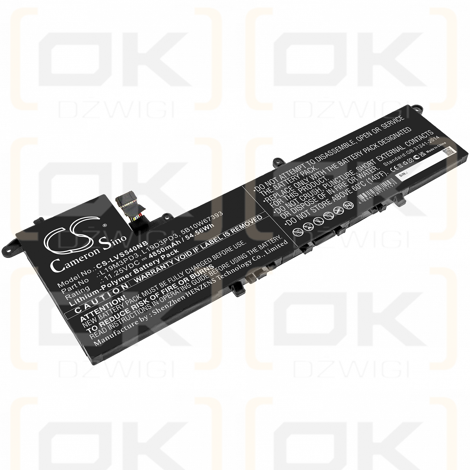 Lenovo IdeaPad S540-13 / L19D3PD3 4850mAh Li-polímero 11.25V (Cameron Sino)